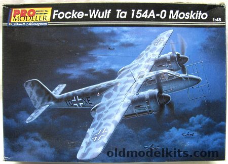 Monogram 1/48 Focke-Wulf Ta-154 A-O Moskito Pro Modeler - (Ta174A-0), 85-5959 plastic model kit